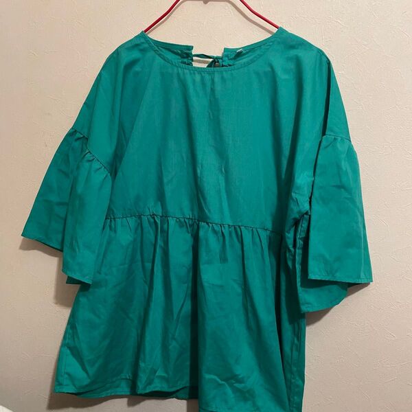 グリーンのブラウス チュニック 美品