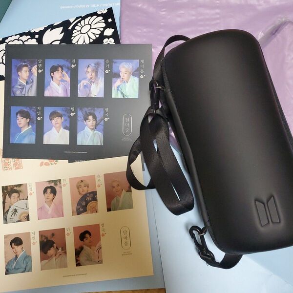 BTS 公式 アミボムケース OFFICIALLIGHTSTICKCASE バッグインバッグ マルチケース ステッカーオマケ