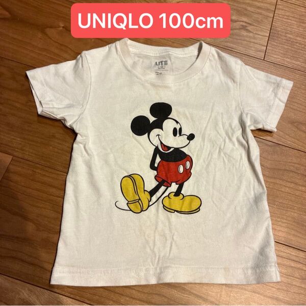 ユニクロ ミッキーマウス Tシャツ 100cm ホワイト