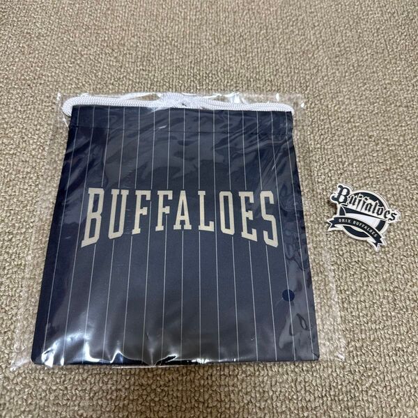 オリックスバファローズ ファンクラブ限定巾着&ピンバッジ