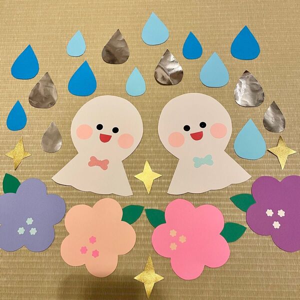 壁面飾り てるてる坊主