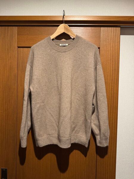 AURALEE BABY CASHMERE KNIT P/O BROWN 3