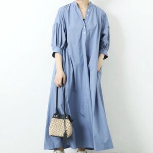 極美品♪スピックアンドスパン 22年モデル スキッパー ロング シャツワンピース