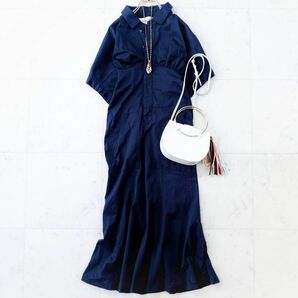 美品♪ザシンゾーン THE SHINZONE コットンマーメイドシャツワンピース