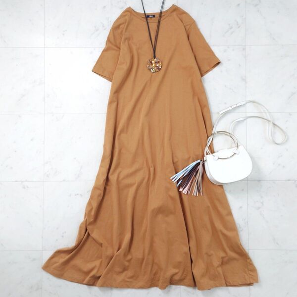美品♪ イレーヴ YLEVE オーガニックコットン100 ロングワンピース