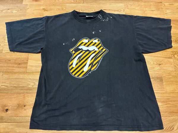 ローリングストーンズ ビンテージ tシャツ XL 90s フェード 野村訓市 レア ブラック ヴィンテージ 古着 usa ユーロ