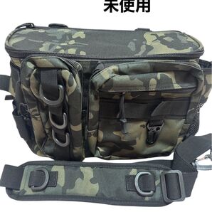 未使用品カモフラ 迷彩 ショルダーバッグ ウエストバック カメラバック ウエストポーチ大容量