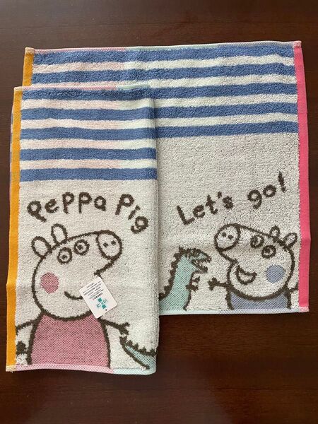 ペッパピッグ ハンドタオル タオルハンカチ 2枚セット