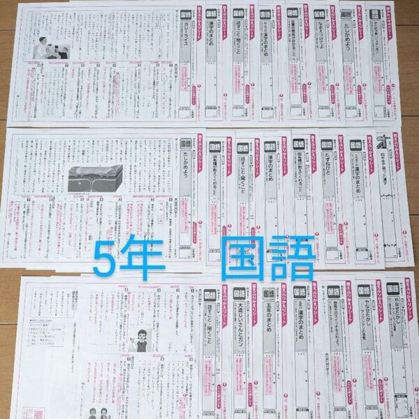 5年 国語 答えふりかえりシート カラーテスト 光村図書 日本標準 (01)