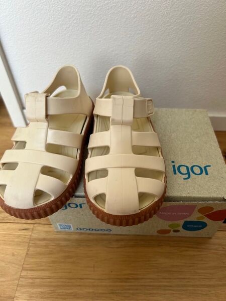 igor キッズ サンダル EUR22 ホワイト系