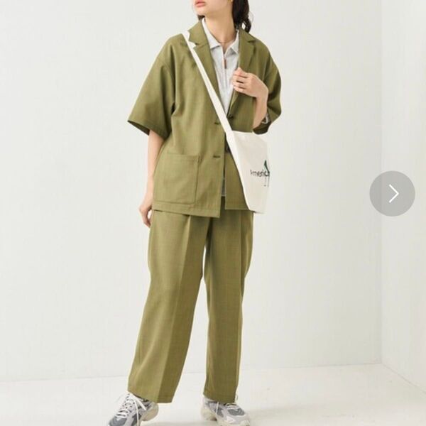 FREAK'S STORE UVカット リネンライク半袖ロングパンツセットアップ
