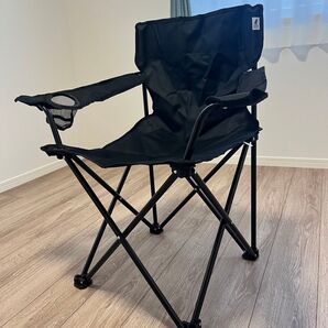 ノースイーグル キャンプチェア ブラック ドリンクホルダー付き North eagle スポーツ