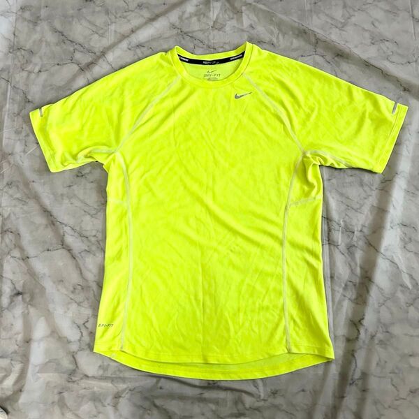 NIKE DRI-FIT 蛍光イエロー 半袖Tシャツ