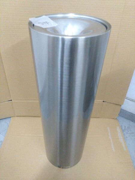 中古スタンド灰皿 ステンレス YS-04C-SA (喫煙所、飲食店、店舗用品、業務用、ご家庭にも!) 山崎産業 STF 吸殻入れ