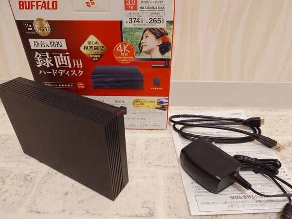 BUFFALO バッファロー 外付けHDD 3TB PC PS4 HD-LD3.0U3-BKA