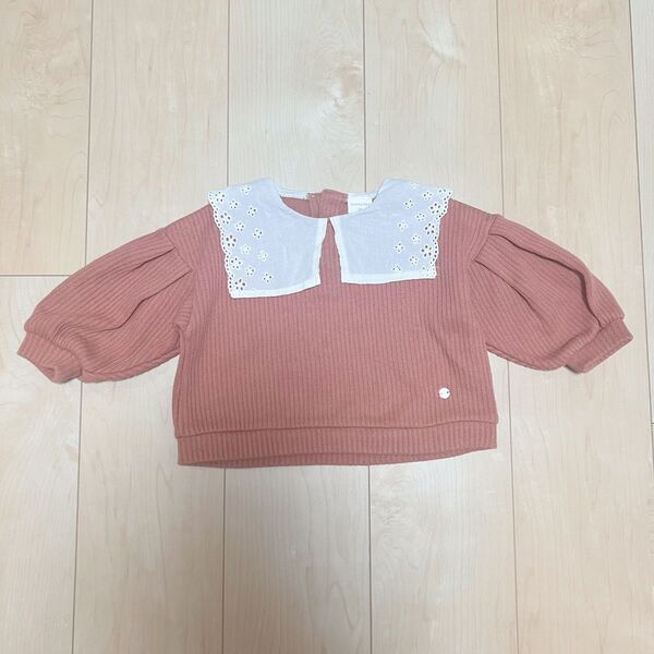 キッズ ベビー 女の子 トップス 襟 えり レース かわいい 80 セーター ニット