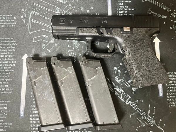 GLOCK19 Gen3 トイガン ブラック カスタム品 ガスブローバック ガスガン ホルスター付き