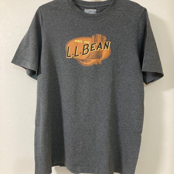 L.L.Bean Tシャツ ブーツロゴ グレー メンズ