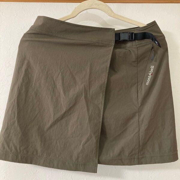mont-bell 新品 モンベル TRラップスカート カーキ L