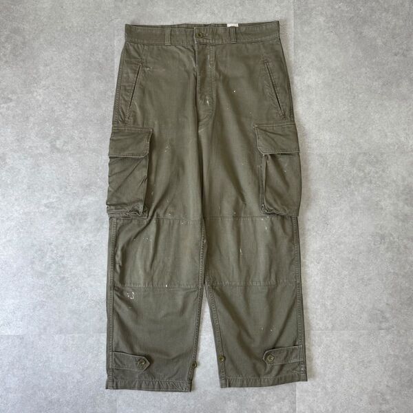 34×28 フランス軍 M47 後期 カーゴパンツ ヘリンボーン 23 古着 ミリタリー ワークパンツ