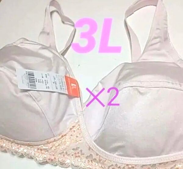 残り僅か!好評リピート品!2点!!3L*リラックスブラジャー ローズマダム 妊娠初期 ~授乳期