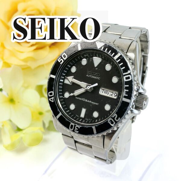 SEIKO セイコー 自動巻き式腕時計 ダイバーズ サブマリーナ 100M防水 文字盤 夜行ライト 7S26-0040 稼働品