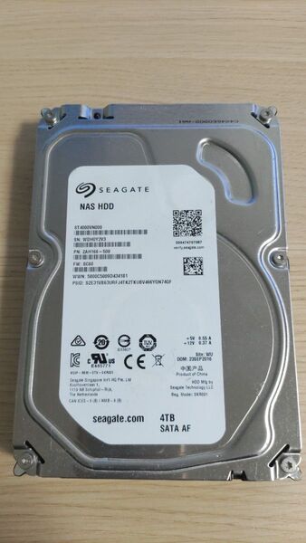 No.65 【正常】Seagate NAS HDD ST4000VN000 4TB HDD ハードディスク AV対応