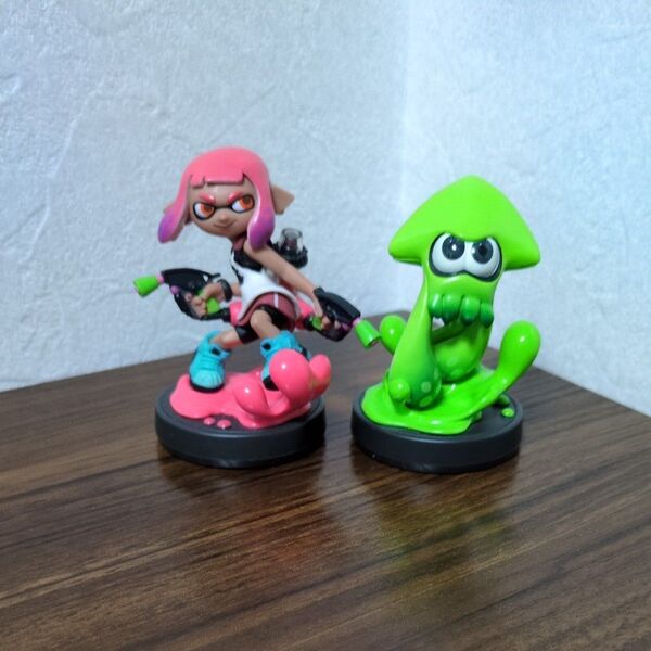 スプラトゥーン amiibo 2体セット ガール イカ ピンク グリーン