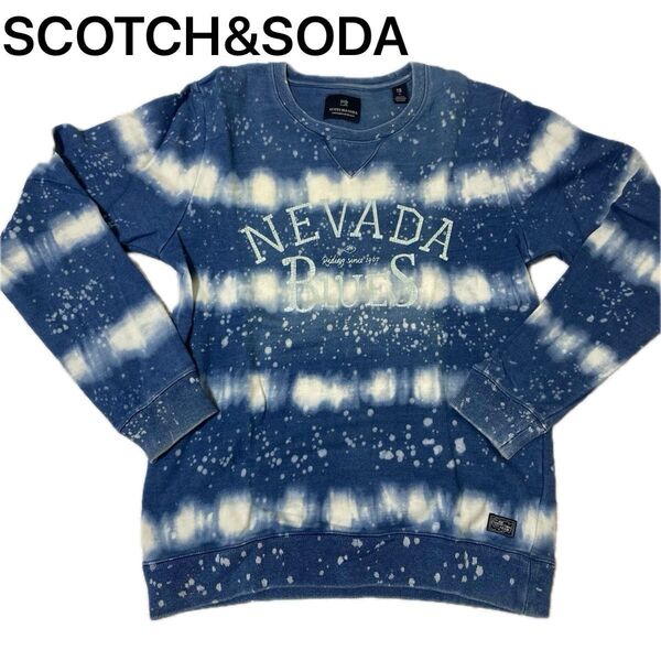 SCOTCH&SODA タイダイボーダー スウェット トレーナー 長袖 古着 Sサイズ ヴィンテージ 美品