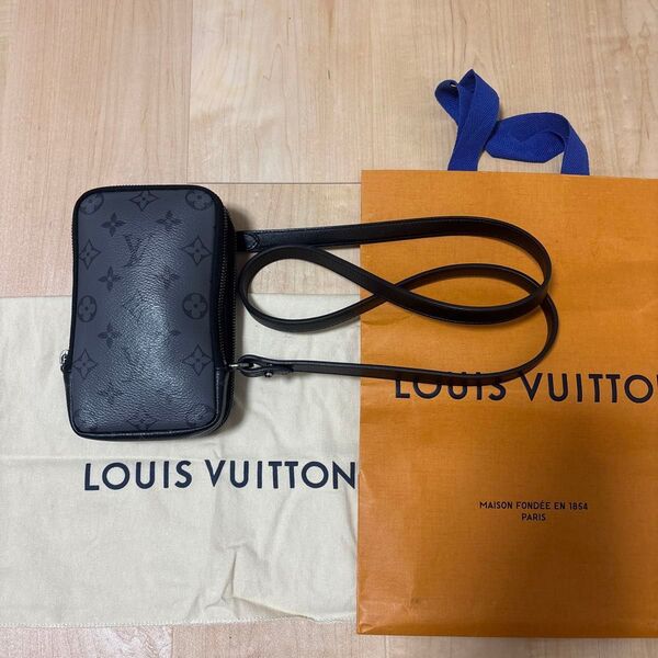 ルイヴィトン ダブルフォンポーチ エクリプス ショルダーバッグ LOUIS VUITTON ポーチ ボディバッグ