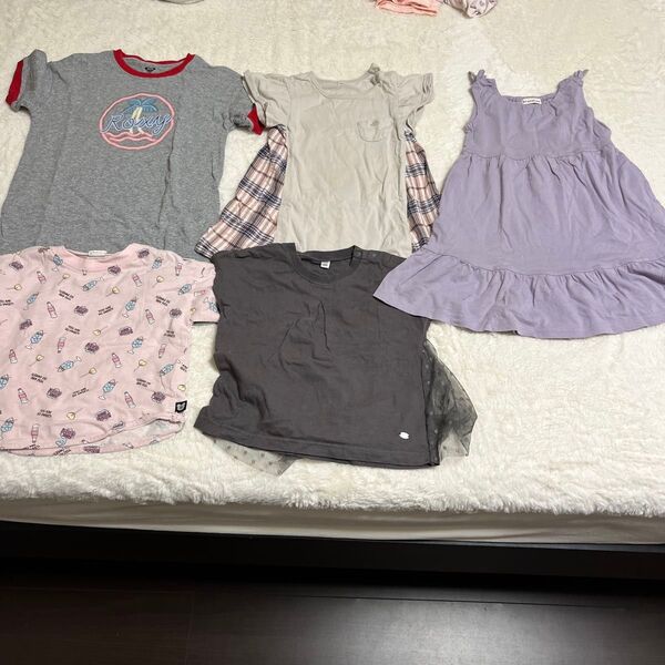 【夏物】女の子半袖tシャツセット 100cm