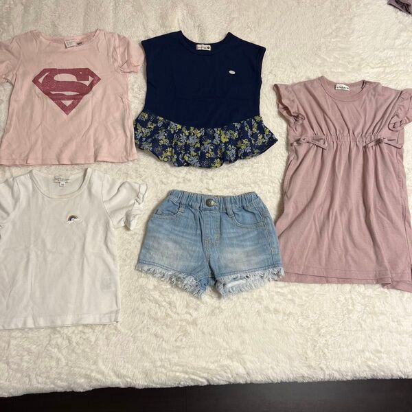 【夏物】女の子半袖tシャツセット 90cm
