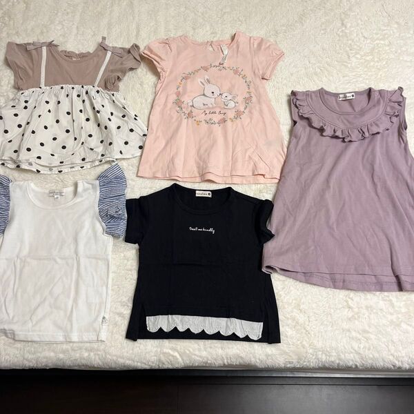 【夏物】女の子半袖tシャツセット 90cm