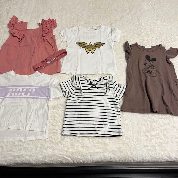 【夏物】女の子半袖tシャツセット 90cm
