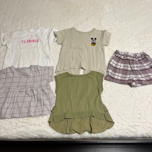 【夏物】女の子半袖tシャツセット 90cm