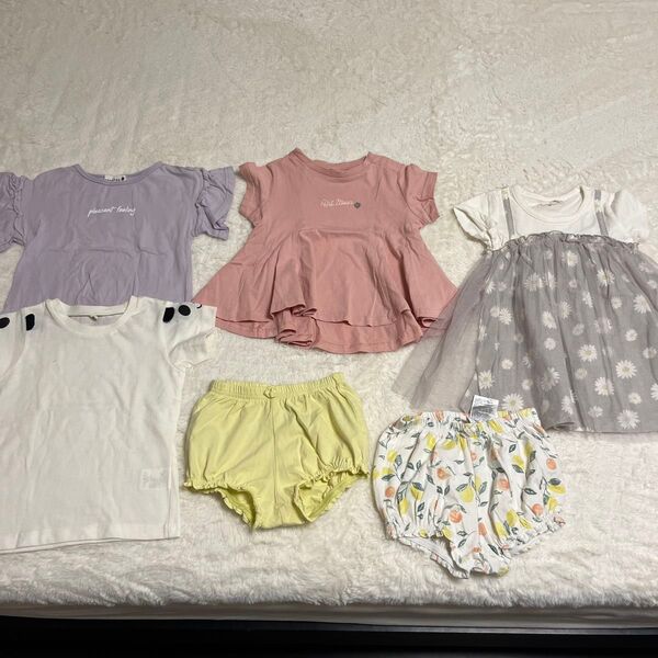 【夏物】女の子半袖tシャツセット 90cm