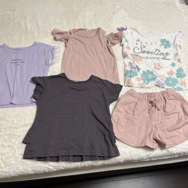 【夏物】女の子半袖tシャツセット 120cm