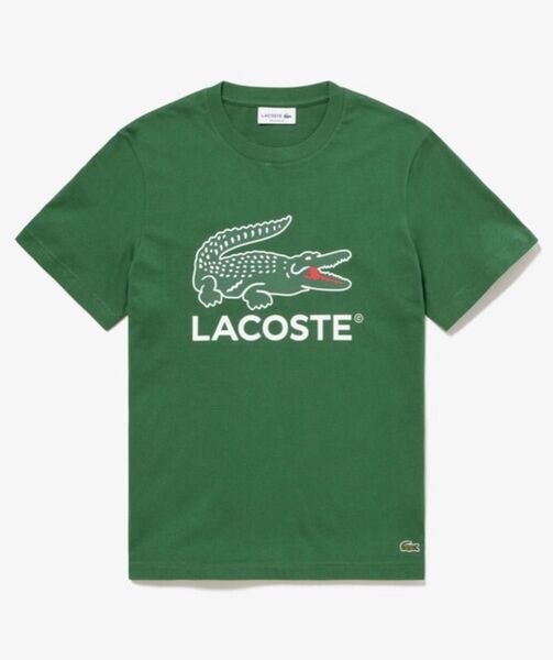 ラコステ ロゴグラフィックプリントTシャツ グリーン サイズ3(Mサイズ) 新品
