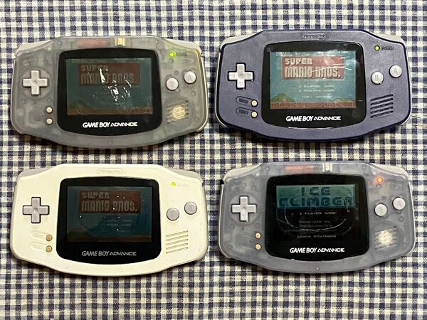 ゲームボーイアドバンス AGB-001 4台 まとめ 任天堂 ニンテンドー 本体 ホワイト バイオレット ミルキーブルー