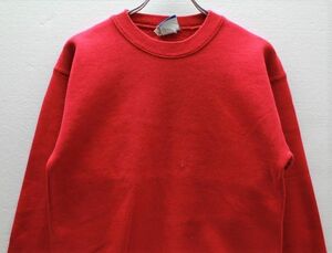90’s USA製 リー Lee ソリッドカラー スウェットシャツ 赤系 (S) 無地 90年代 アメリカ製 オールド