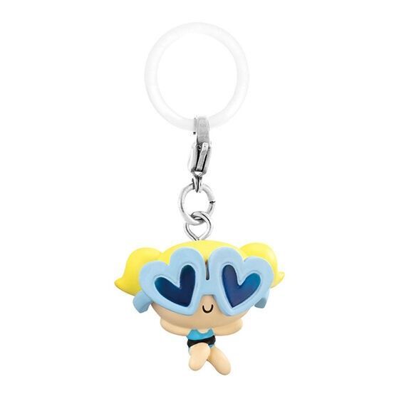 パワーパフガールズ めじるしアクセサリー パワパフ めじるし ガチャ ガチャガチャ カプセルトイ チャーム キーホルダー バブルス
