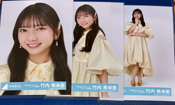 日向坂46 竹内希来里 生写真「卒業写真だけが知ってる」ジャケット写真衣装、おうちコーデ 6枚セット