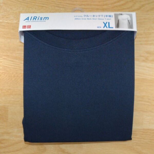 ユニクロ エアリズム クルーネックT(半袖) ネイビー XL 未使用