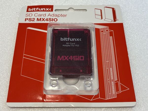 Bitfunx MX4SIO MicroSD カードアダプタ レッド