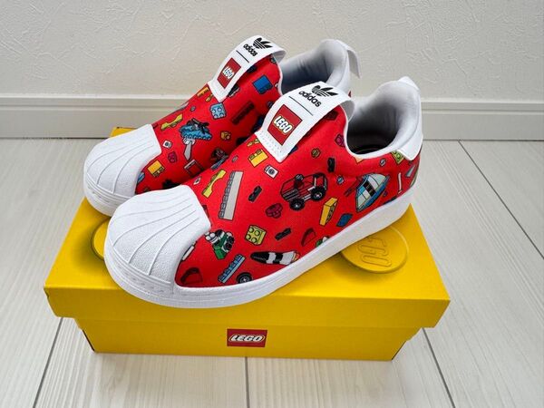 adidas SST360×LEGO 【美品】コラボスニーカー キッズ 19cm レッド