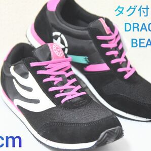 タグ付き新品 値下げ可能!【DRAGON BEARD】ドラゴンベアード アメカジテイスト ブラック×ピンク スニーカー 28cm