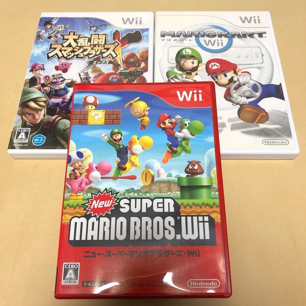 大乱闘スマッシュブラザーズX Wii、マリオカート Wii、Newスーパーマリオブラザーズ Wii