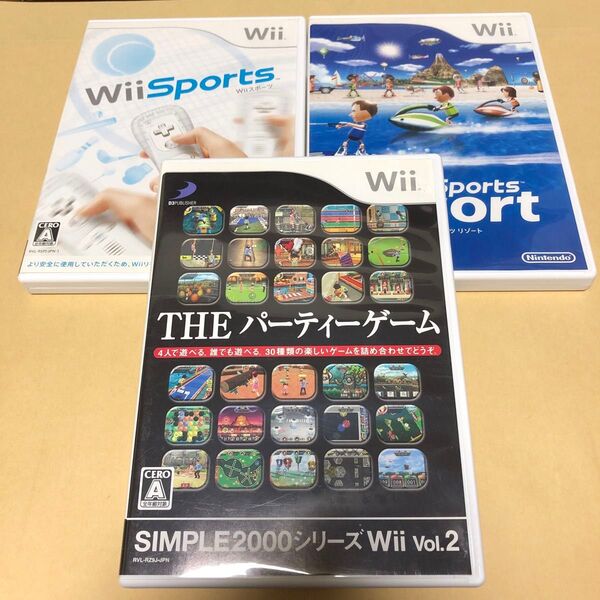 Wiiスポーツ、Wiiスポーツリゾート、THEパーティーゲーム Wii