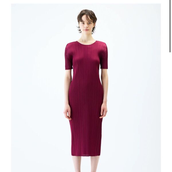 新品 プリーツプリーズ pleats please ワンピース マンスリー 半袖 ロング