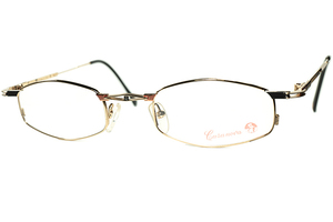 現代的アップデート版 ARTDECOデザイン1980s-90s Italy製 デッドストック Casanova カサノヴァ 六角形 HAXAGON ゴールドメタル 眼鏡 a6137